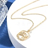 Brass Clear Cubic Zirconia Pendant Necklaces for Women NJEW-B121-01G-04-1