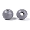 Spray Painted Round Natural Schima Wood Beads WOOD-A018-8mm-11-2