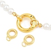 Brass & ABS Plastic Imitation Pearl Round Beaded Necklace Making KK-Z158-07G-01-2