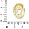 Brass Initial Beads KK-B167-27G-01O-3