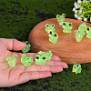 36Pcs 6 Styles Luminous Frog Resin Pendants RESI-SZ0003-50-3