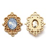 Golden Plated Alloy Oval Connector Charms FIND-B022-02G-04-2