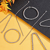 10Pcs 5 Styles 304 Stainless Steel Box Chain Bracelets BJEW-UN0001-18-3