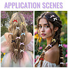 50Pcs 10 Colors Bowknot Polyester & Alloy Alligator Hair Clips PHAR-TA0001-16-8