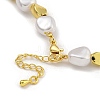 Rack Plating Brass & ABS Plastic Pearl Beads Beaded Necklaces for Women NJEW-C059-11G-3