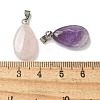 Natural Quartz Crystal/Natural Rose Quartz/Natural Amethyst Pendants G-K385-07P-3