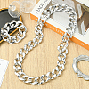 2Pcs 2 Styles Acrylic Cuban Link Chain Necklaces & Bracelets Jewelry Sets SJEW-SP0001-01P-6