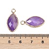 Natural Amethyst Faceted Pendants G-G193-01G-11-3