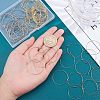 100Pcs 2 Colors 316 Surgical Stainless Steel Wine Glass Charms Rings STAS-UN0028-95B-2