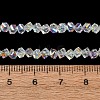 Electroplate Transparent Glass Beads Strands X-GL-CBA7A17-01A-15-3