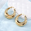 PVD Vacuum Plating 304 Stainless Steel Chunky Hoop Earrings for Women EJEW-F280-06C-G-1