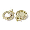 Brass Micro Pave Cubic Zirconia Pendants KK-G485-30C-G-2