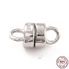 Anti-Tarnish Rhodium Plated 925 Sterling Silver Magnetic Clasps STER-A001-01P-4