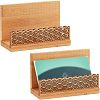 2Pcs Chinese Style Rectangle Bamboo Business Card Holder DJEW-OC0001-13-1
