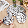 8Pcs 4 Styles 410 Stainless Steel Steamer Mat AJEW-OC0015-16-3
