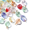 50Pcs Transparent Spray Painted Glass Pendants GLAA-CJ0002-23-1