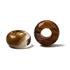 Watermelon Stone Glass European Large Hole Beads G-Q442-04-2