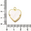 Heart Brass Cubic Zirconia Pendants KK-S508-08G-3