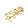 Brass Hollow Trapezoid Connector Charms KK-P345-14G-2