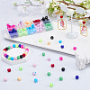 160Pcs 10 Colors Forsted Glass Beads Strands GLAA-SP0001-80-4