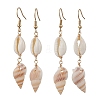 304 Stainless Steel Shell Shape Dangle Earrings EJEW-JE06265-02-2