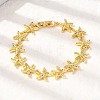 Summer Beach Brass Starfish Link Chain Bracelets LS-BJEW-C118-04G-3