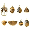 Natural Tiger Eye Pendants G-YW0003-01A-2