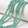 Electroplate Opaque Glass Beads Strands EGLA-A034-P8mm-T06-1