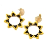 Brass Dangle Stud Earrings for Women EJEW-MZ00758-01-4