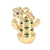 Brass Micro Pave Cubic Zirconia Pendants KK-D258-05G-02-1