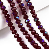 Electroplate Glass Beads Strands LS-EGLA-A034-T10mm-L21-4