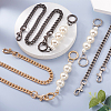 3 Sets 3 Colors Zinc Alloy Curb Chain Bag Straps FIND-GN0001-23-6
