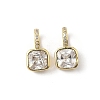 Brass Micro Pave Cubic Zirconia Pendants KK-L239-020G-1