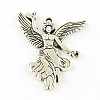 Tibetan Style Alloy Angel Pendants X-TIBEP-S293-048AS-LF-1