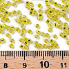 Yellow 11/0 Grade A Round Transparent Glass Seed Beads X-SEED-Q007-F35-3