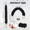1Pc Rhinestone Braided Cord Bag Handles DIY-PH0036-47B-2