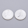 Natural Freshwater Shell Pendants SHEL-Q018-01A-MP-3