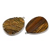 Natural Tiger Eye Pendants G-K347-02G-03-2