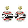 Mother's Day Acrylic Dangle Stud Earrings WG8B487-01-1