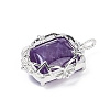 Natural Amethyst Pendants G-I381-01P-05-2