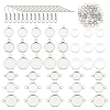 DIY Flat Round Drop Earring Making Kit DIY-UN0002-95-1