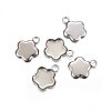 Tarnish Resistant 304 Stainless Steel Pendant Cabochon Settings STAS-P210-04P-1