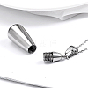 Stainless Steel Teardop Pendant Necklaces TG1210-1-4