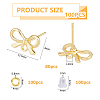 Bowknot Alloy Stud Earring Findings FIND-HS0001-55-2