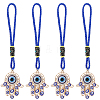 4Pcs Alloy Enamel Pendant Decoration HJEW-CP00031-1