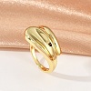 Teardrop Brass Finger Rings for Women RJEW-G343-10G-1