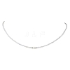 2MM Faceted Round Natural Blue Lace Agate Beaded Necklaces NJEW-JN05918-03-2
