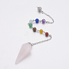 Natural Rose Quartz Hexagonal Pointed Dowsing Pendulums MAK-P009-D-2