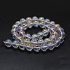 Electroplated Natural Quartz Crystal Beads Strands G-K285-09-6mm-02-2