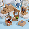 30Pcs Foldable Square Paper Storage Gift Boxes with Visible Window CON-PH0003-62A-4